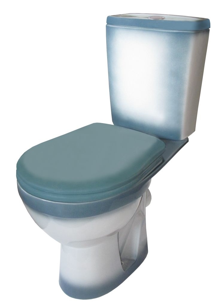 РИО Унитаз-компакт гориз. вып., 2-х режимная арматура "Уклад", сид. полипр. "Уклад", зеленый, ROSA