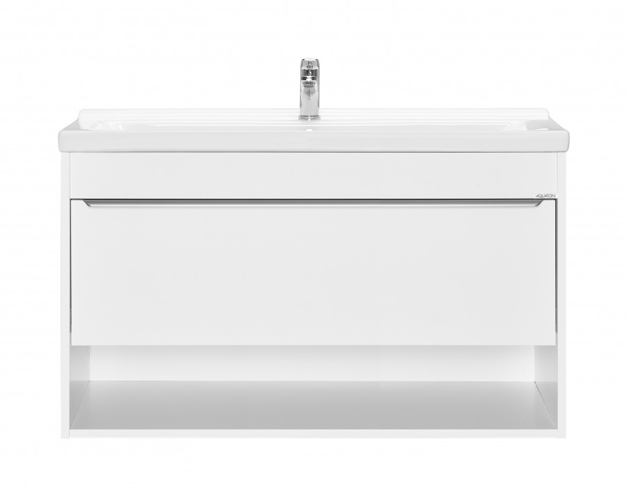 Тумба-умывальник ХОУП 100, 1 ящ., подвесная, белый матовый (под раковину МИРАНДА 100)