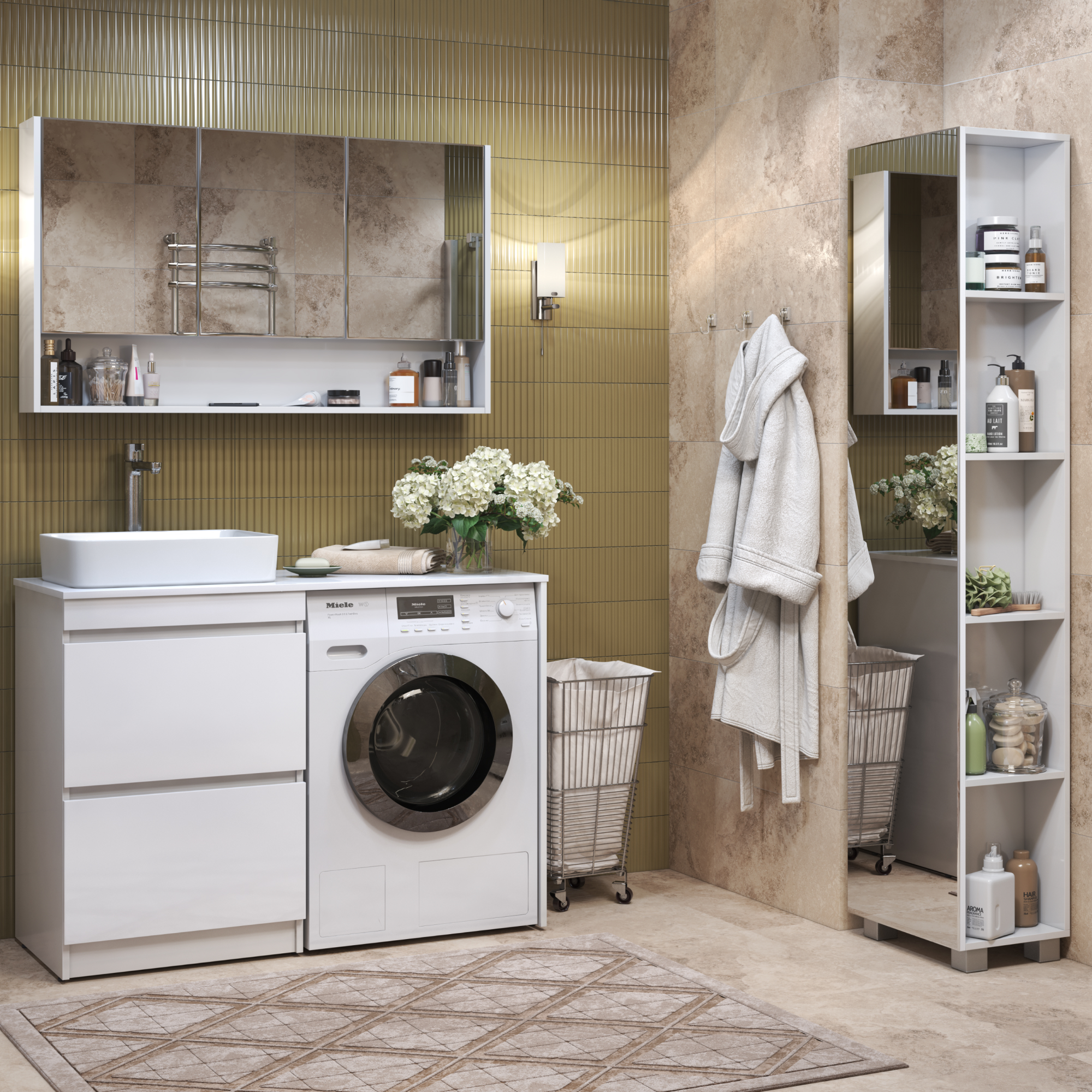 Зеркальный шкаф VIGO Urban 80 подвесной белый (zsh.URB.80)