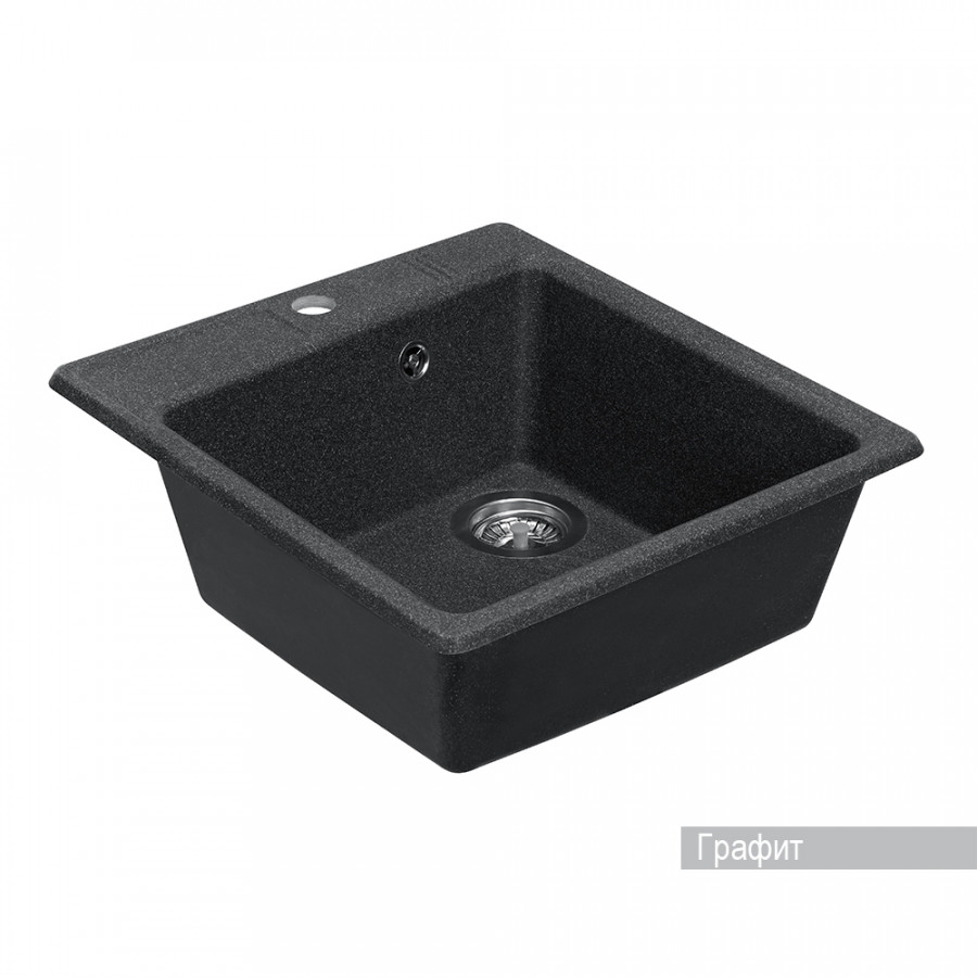 Мойка для кухни  Парма  510x470x175 мм, квадратная, графит
