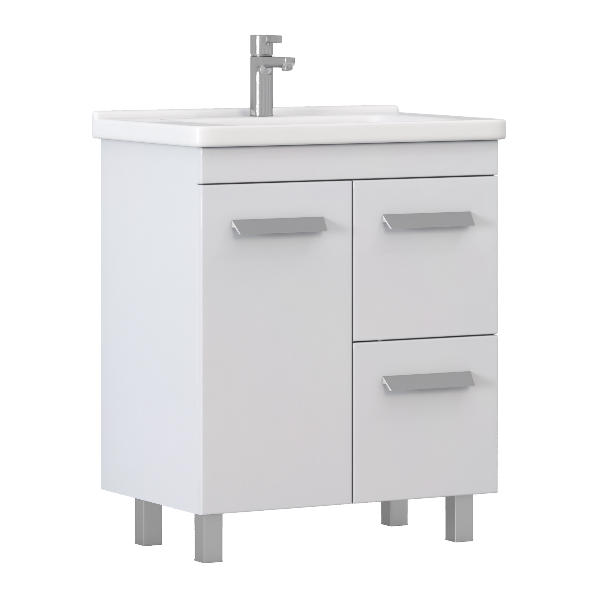 Тумба под раковину VIGO Nova 2-70 напольная белый (tn.NOV.MIR.70.1D.2Y)