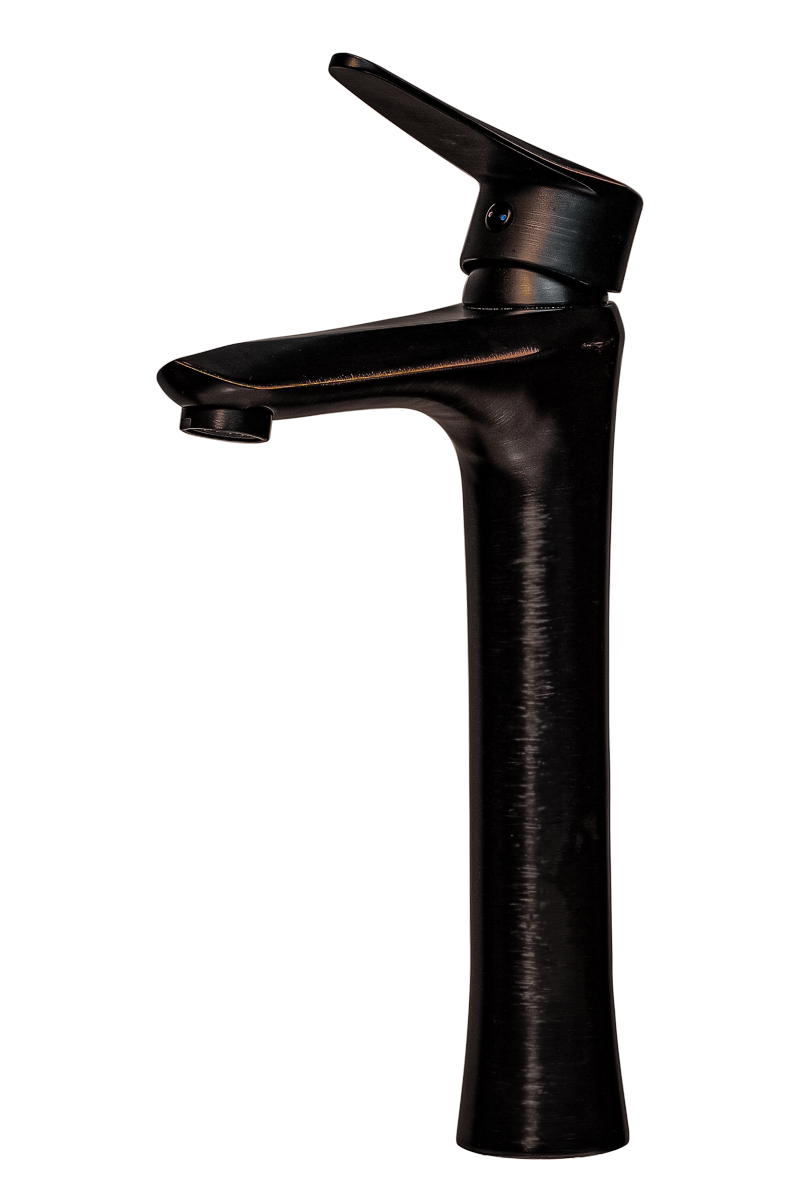 Смеситель для раковины ПРОФСАН ПСМ-301-6 STEEL нержавеющая сталь AISI-304 высокий тип См-УмОЦБА Черн