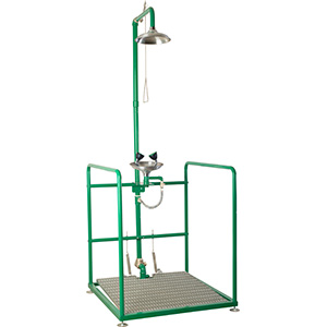 Аварийный душ с раковиной для промывки глаз из нержавеющей стали SC P730SS, шт