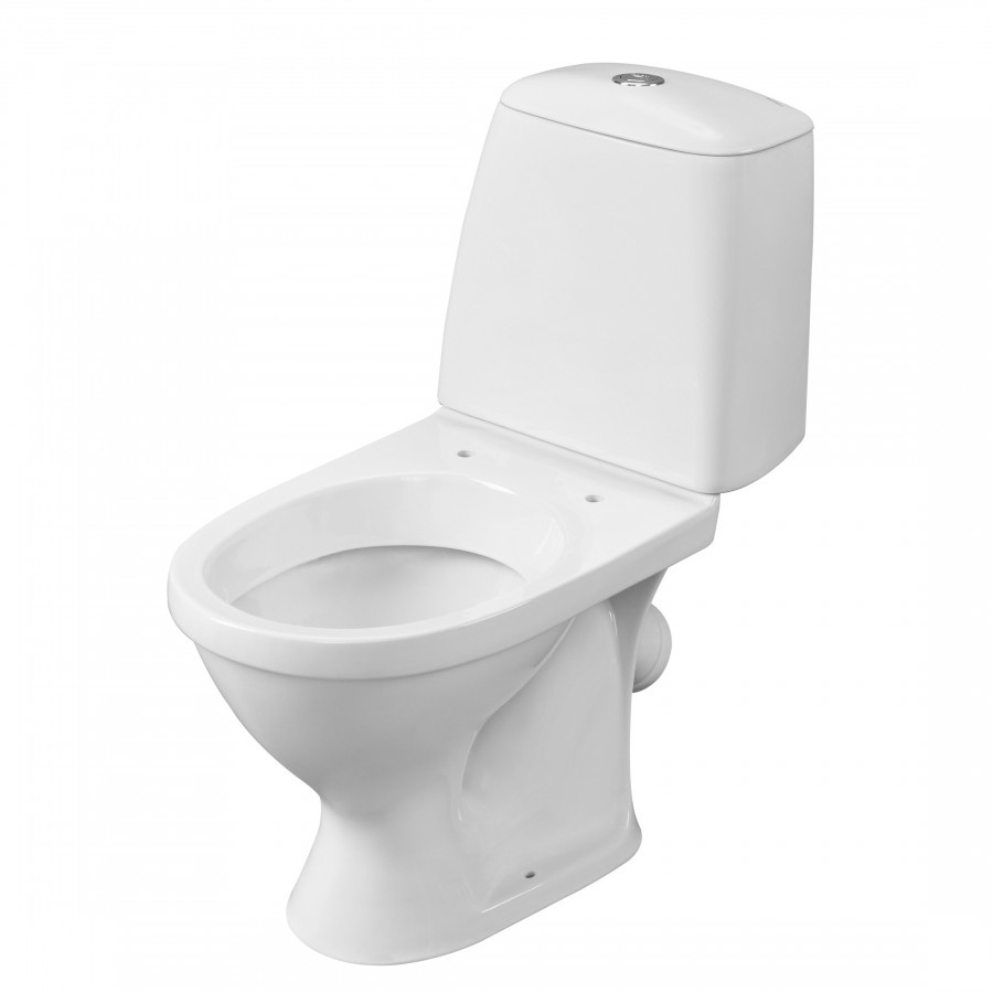 Унитаз-компакт "Соната" (комфорт) косой выпуск, с 2-режимной кнопочной арматурой и сиденьем SC