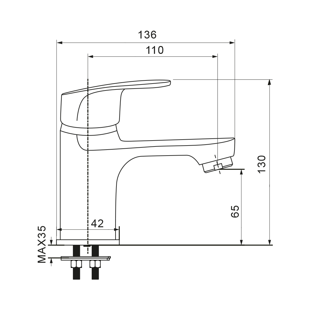 Смеситель для раковины OCEAN, OCE12-210