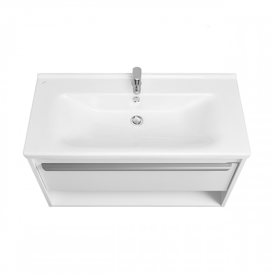Тумба-умывальник ХОУП 100, 1 ящ., подвесная, белый матовый (под раковину МИРАНДА 100)