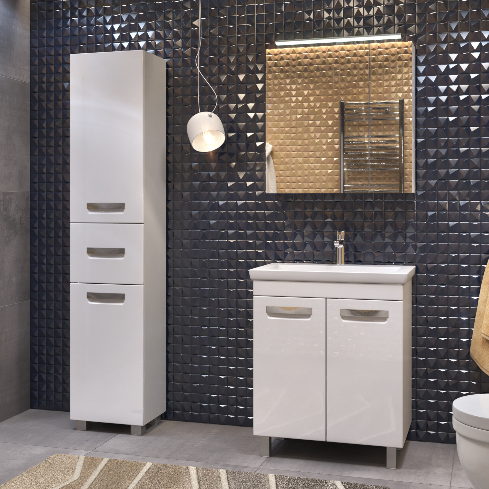 Шкаф-пенал VIGO Plaza 40 напольный белый (pn.PLA.40)