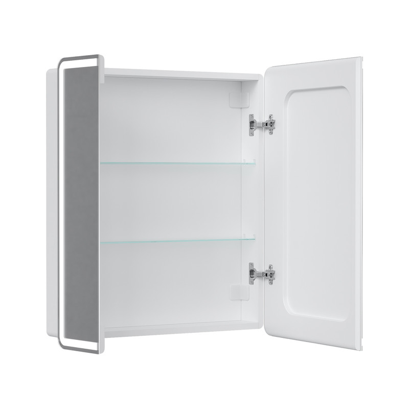 Зеркальный шкаф EQUIL Nice LED 70 с часами белый