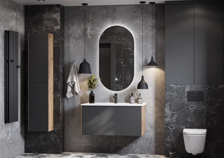 Зеркало АЛЬТО 110х60, овальное, с подсветкой