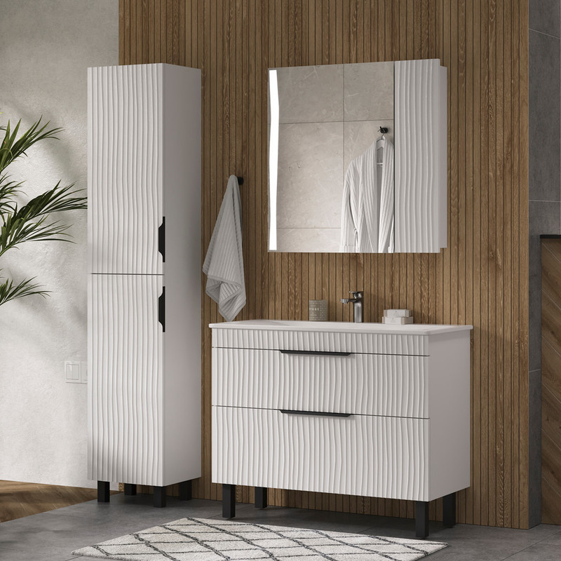 Пенал Лотти/Lotty 40, напольный, белый, VOLNA