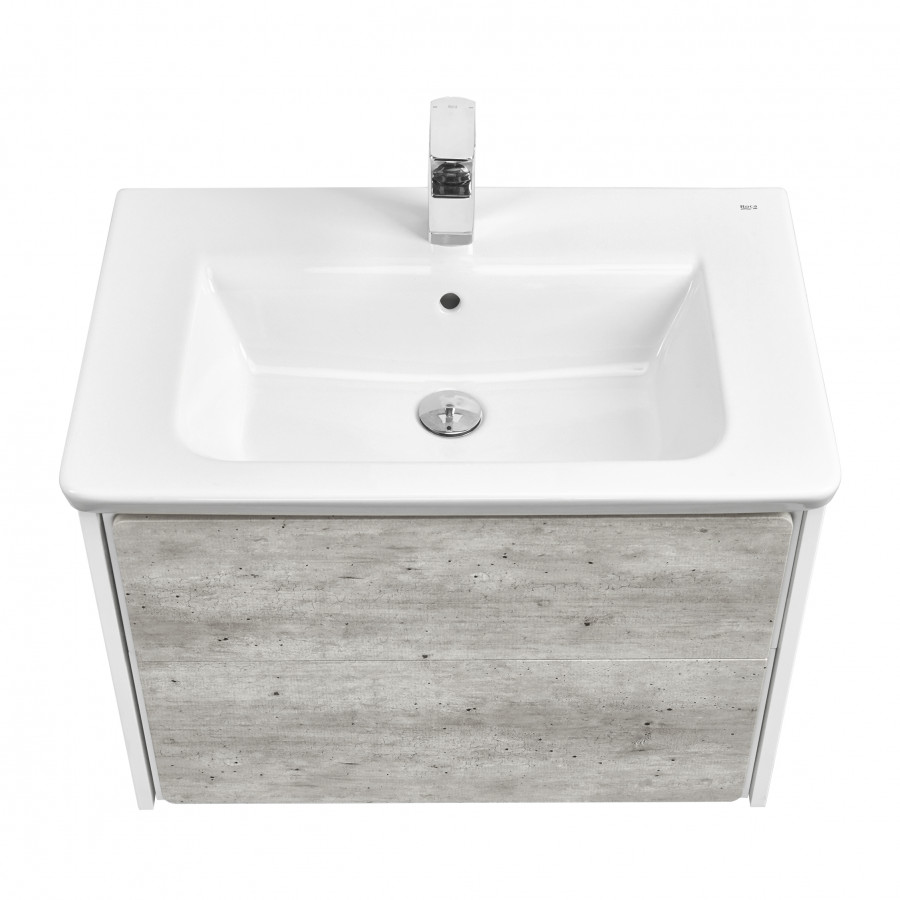 RONDA Тумба под раковину GAP 70, бетон/белый глянец, ROCA
