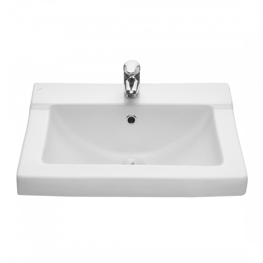 Умывальник "Орион" 57,2см. с отв., с переливом (хром. кольцо) 1 сорт SANTERI