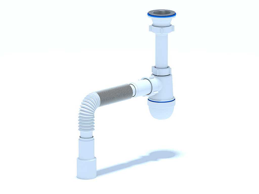 Сифон для мойки АНИ Пласт C0115 1 1/2 дюйма 40 с гибкой трубой 40х50