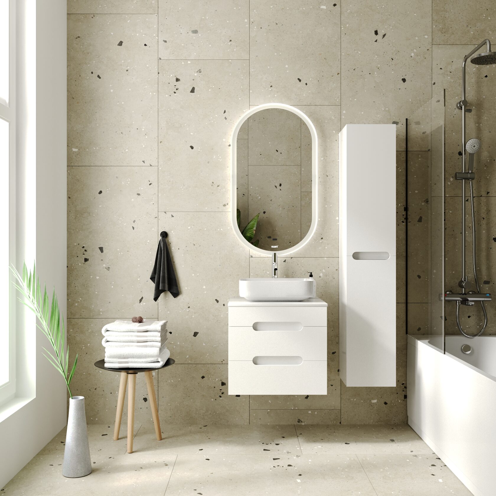 Зеркало VIANT МАРСЕЛЬ с подсветкой 65х100 (VMAR65100-ZLED)