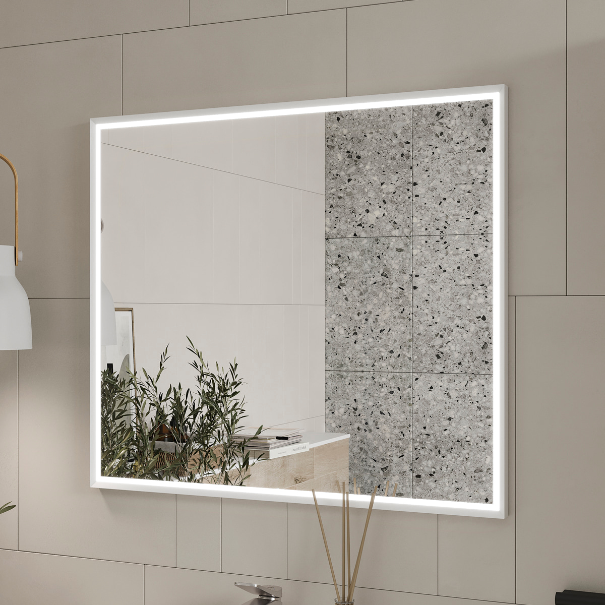 Зеркало EQUIL Lago LED 80 белый