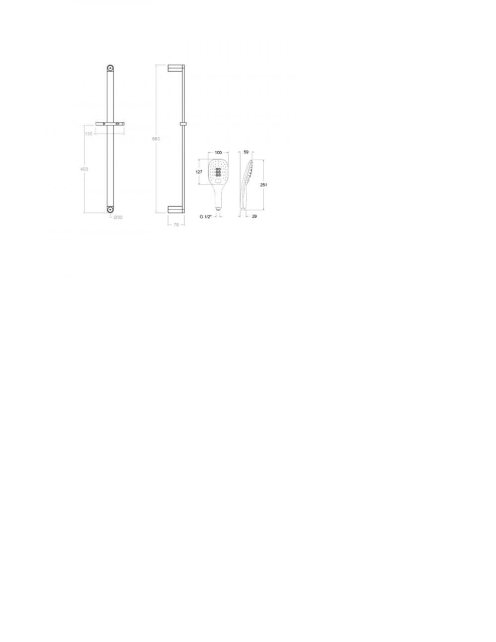 Душевая штанга с душевым комплектом 776001K3