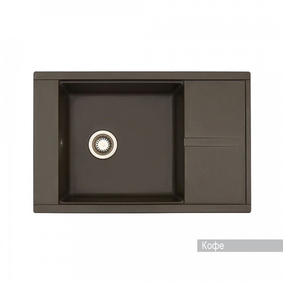 Мойка для кухни Делия 78 787x516x218 мм, прямоуг. с крылом, кофе