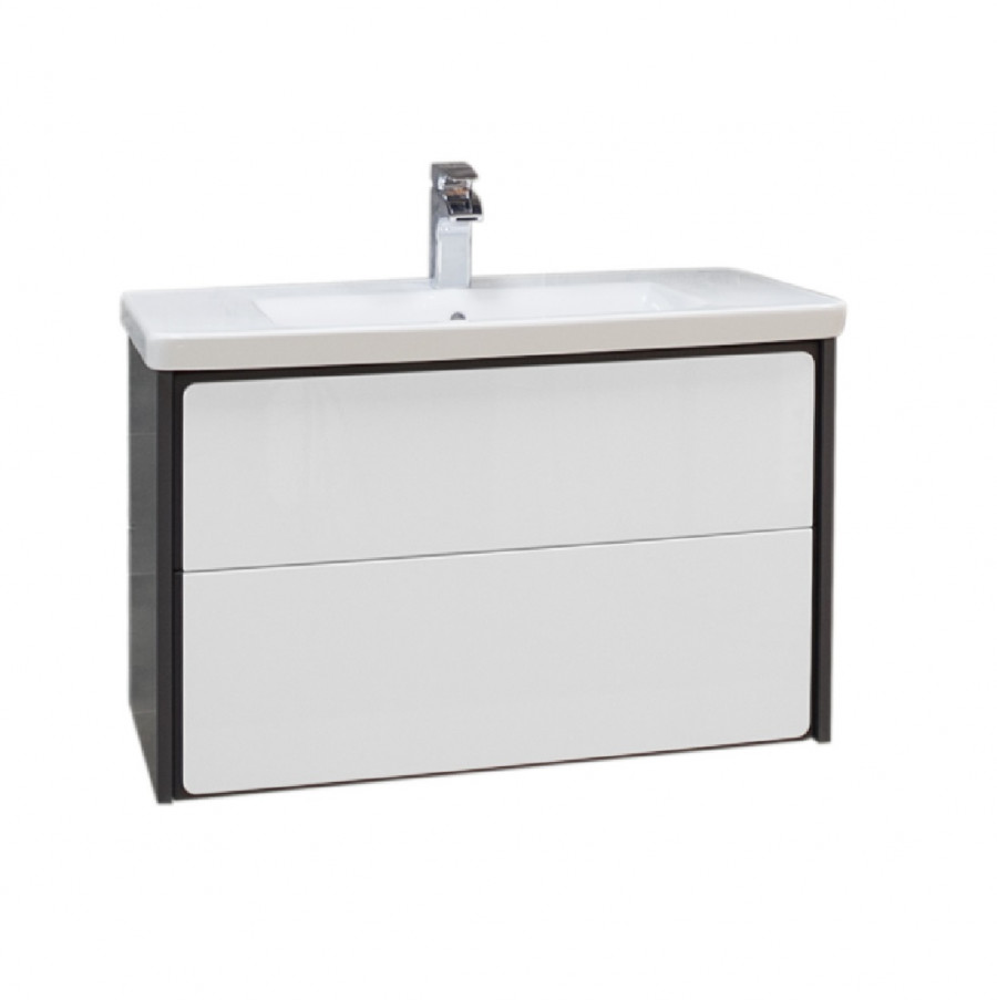 RONDA Тумба под раковину GAP 80, белый глянец/серый матовый, ROCA