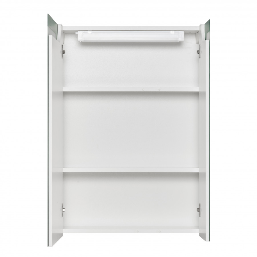 Зеркальный шкаф ВЕРДИ 60, белый, ясень фабрик