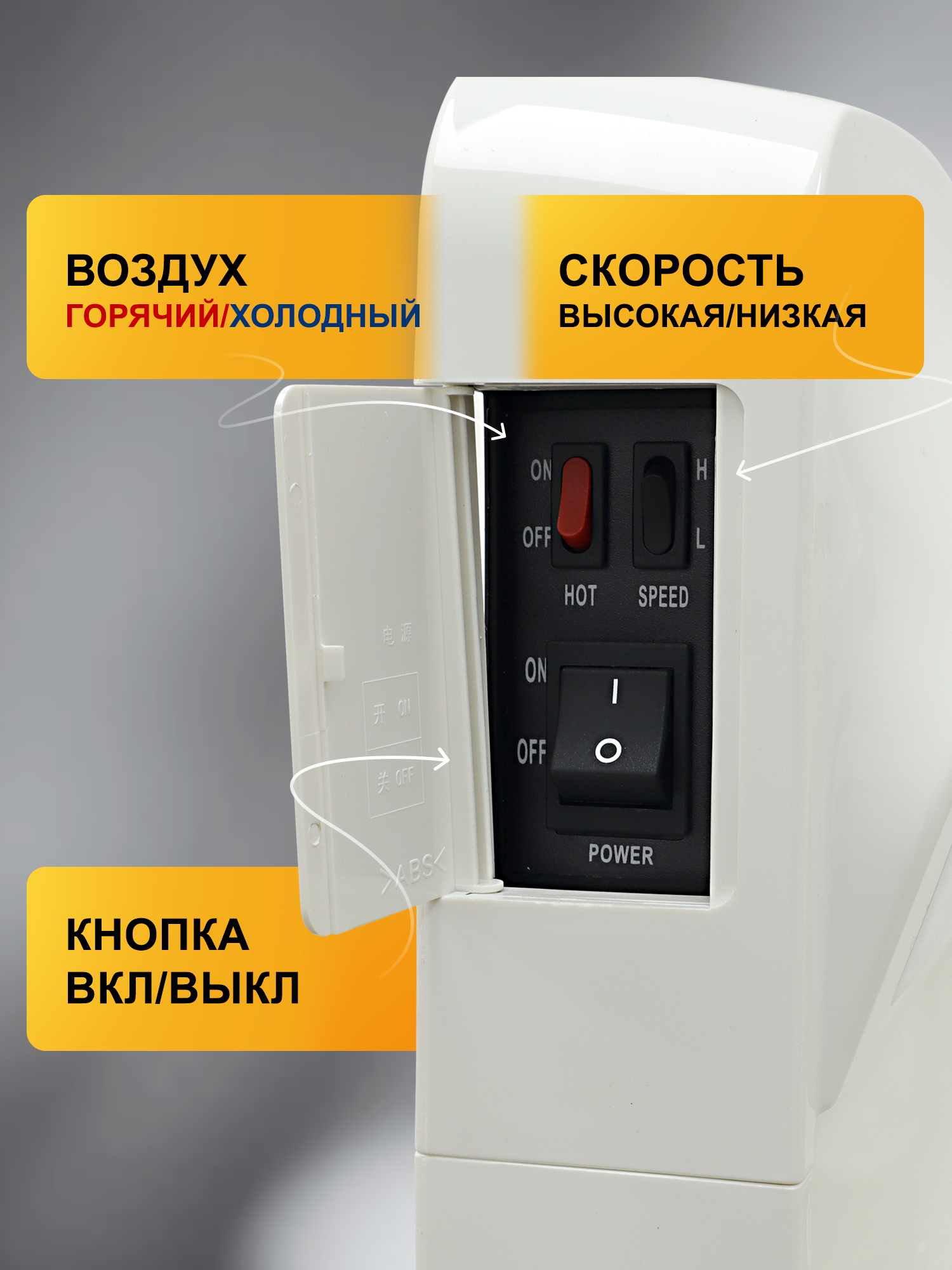 Электросушитель для рук PUFF-8878B погружной, белый 2 кВт (1401.340)