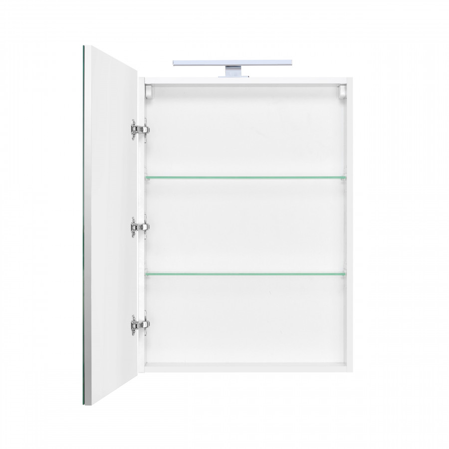 VICTORIA левый зеркальный шкаф 600, 606x141x810 мм, белый глянец 