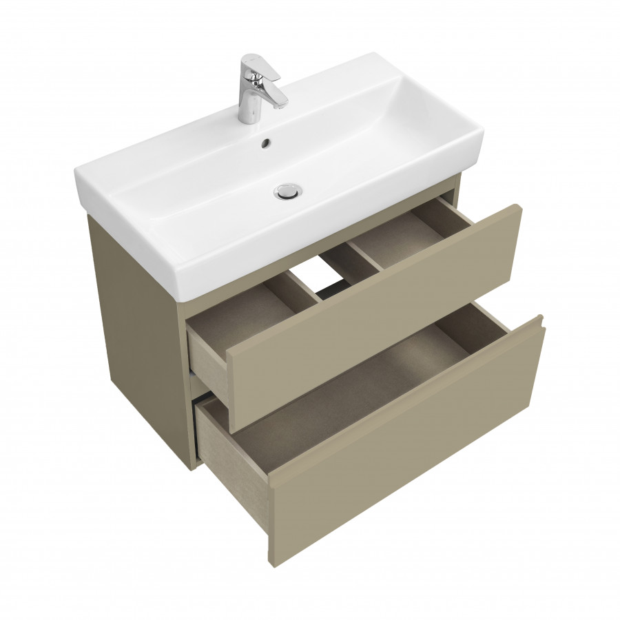 OLETA Тумба под раковину Oleta 80, 2 ящ., капучино