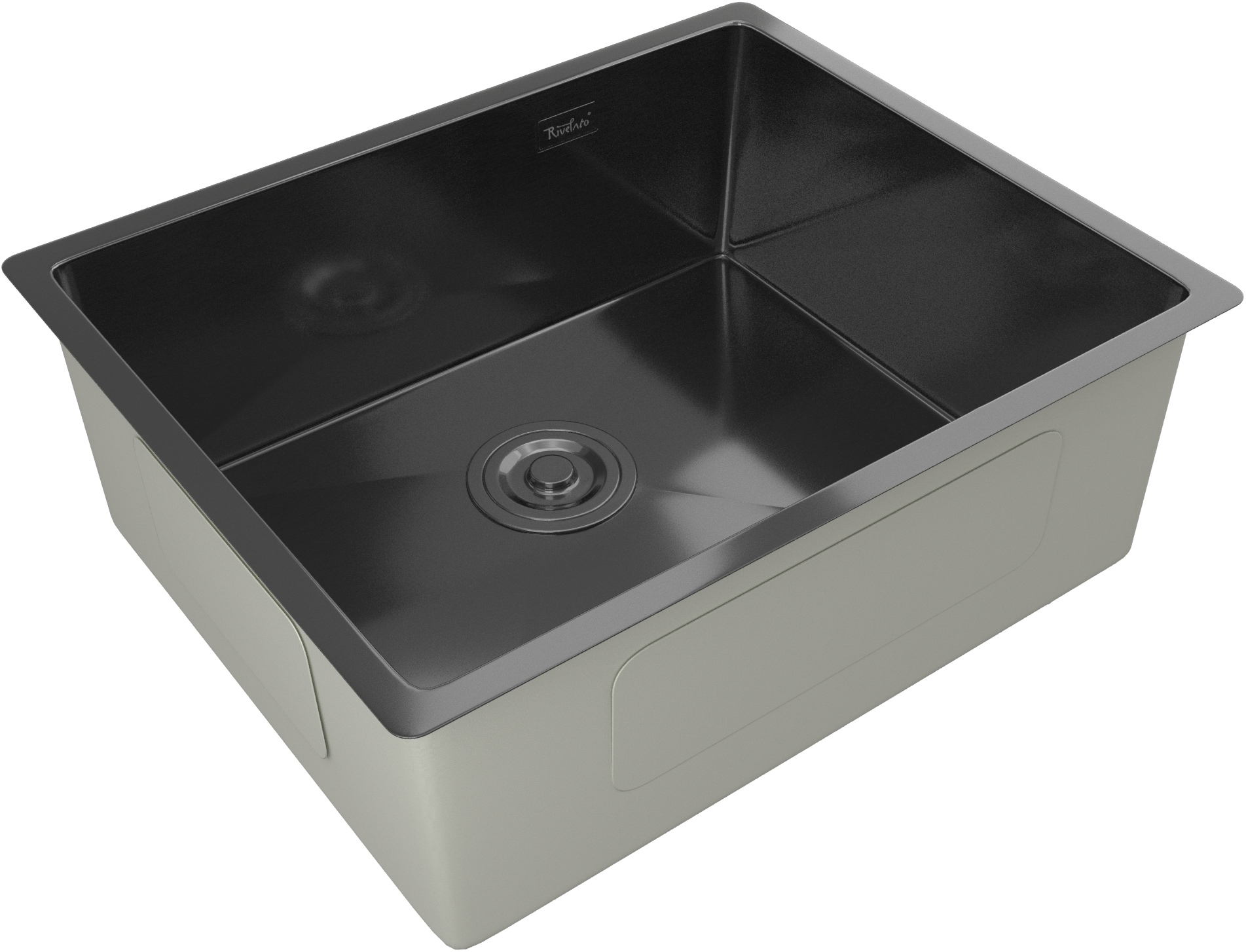 Rivelato Rinox 5444 UN PVD black Мойка нерж.сталь 1 чаша  540*440*200 мм арт.5444 UN PVD black