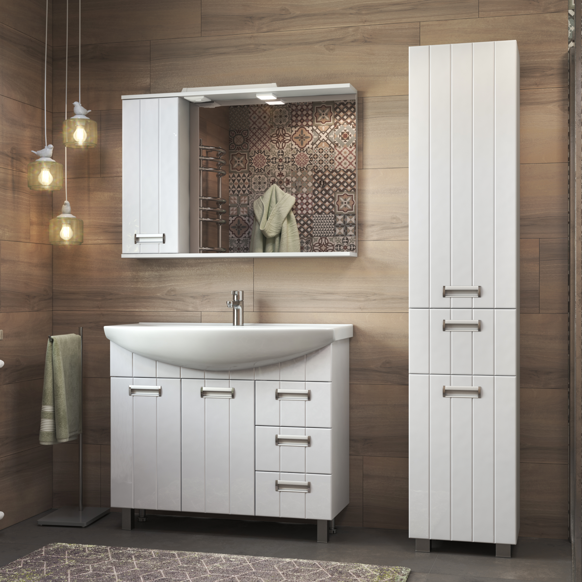 Шкаф-пенал VIGO Diana 40 напольный белый (pn.DIA.40)