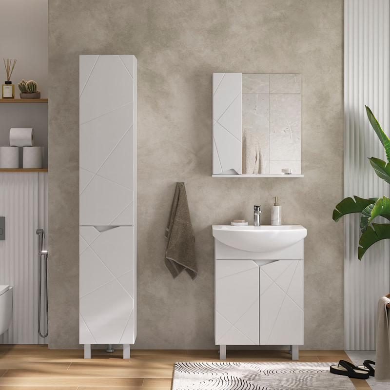 Зеркало-шкаф Pronto 60 левый, белый, VOLNA