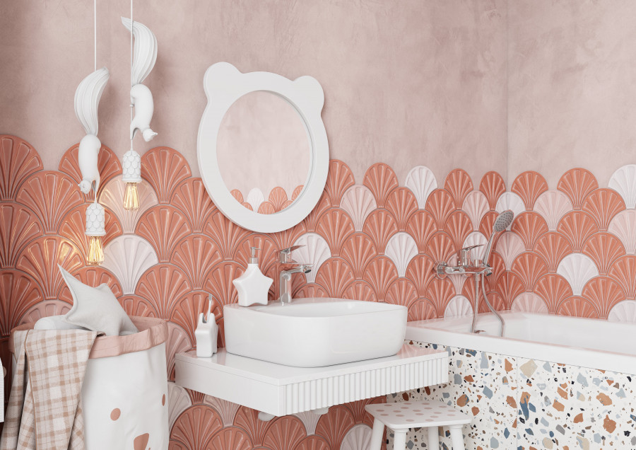 Зеркало КАСПЕР МИШКА , круглое, белый матовый