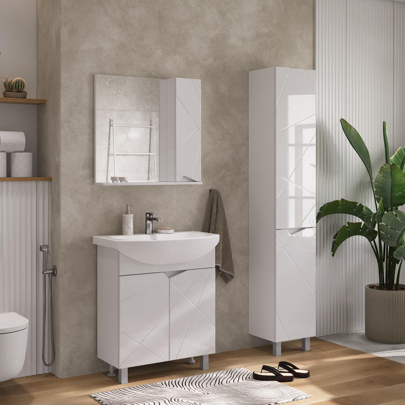 Пенал Пронто/Pronto 35, напольный, белый, VOLNA