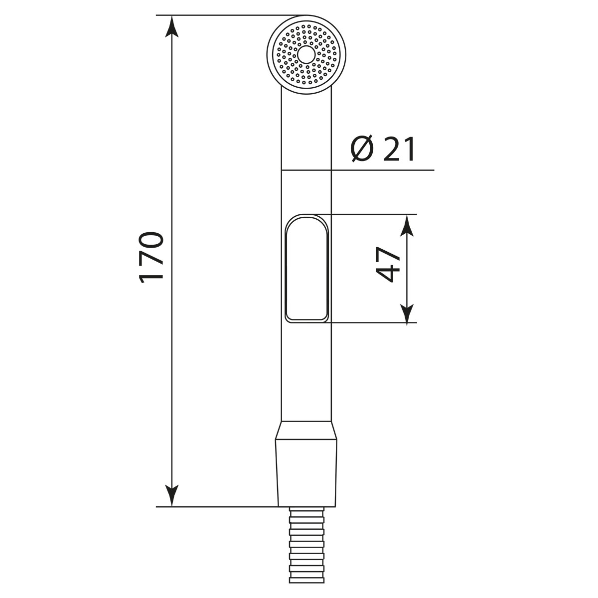 Лейка гигиенического душа СЛАВЕН СЛ-ЗП-224 с держателем, хром