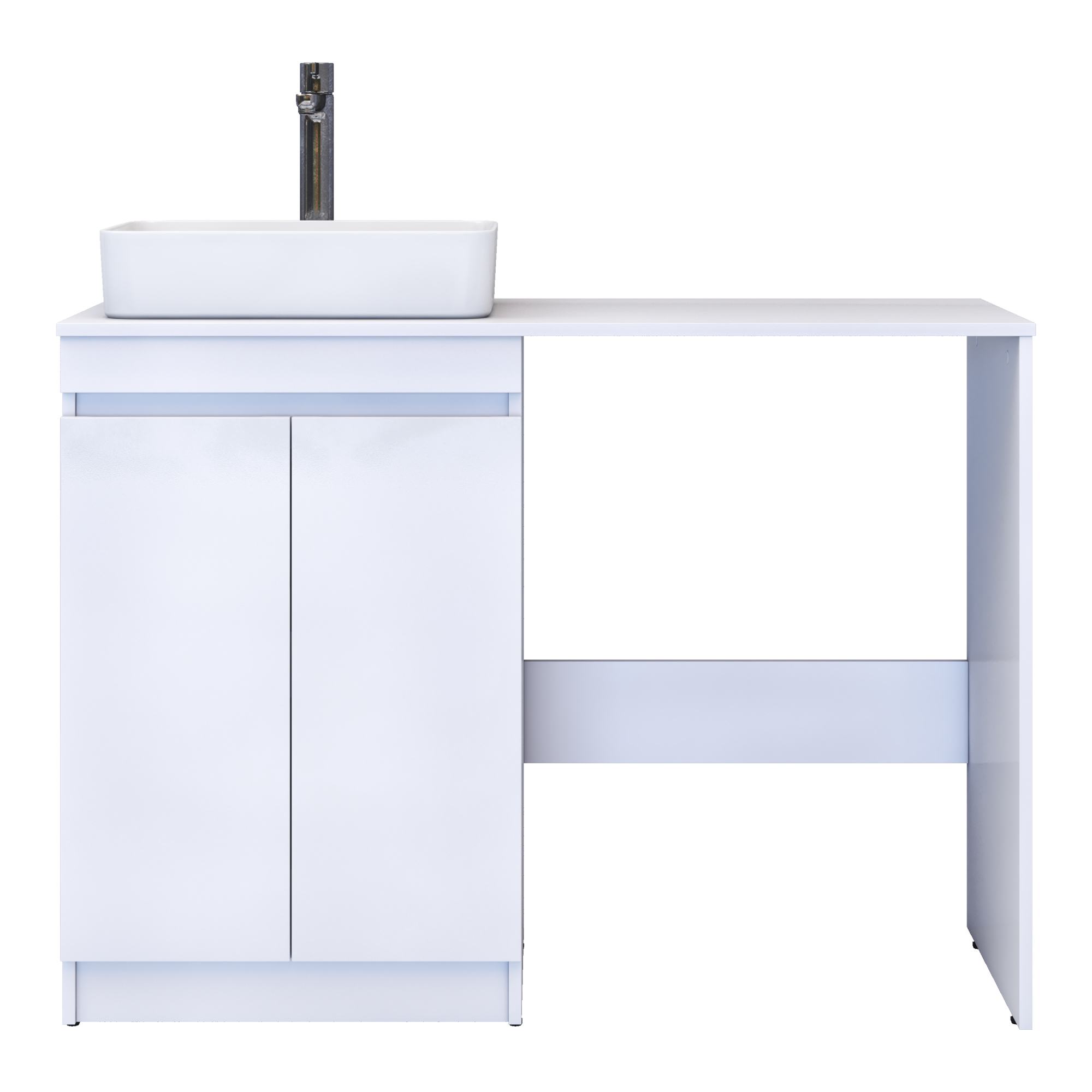 Тумба для раковины и стиральной машины VIGO Urban 60 напольная белый (tn.URB.60.2D)