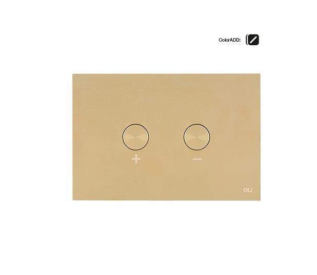 878781 Панель пневм. двойная BLINK, сталь, белое золото, антиванд., OLI