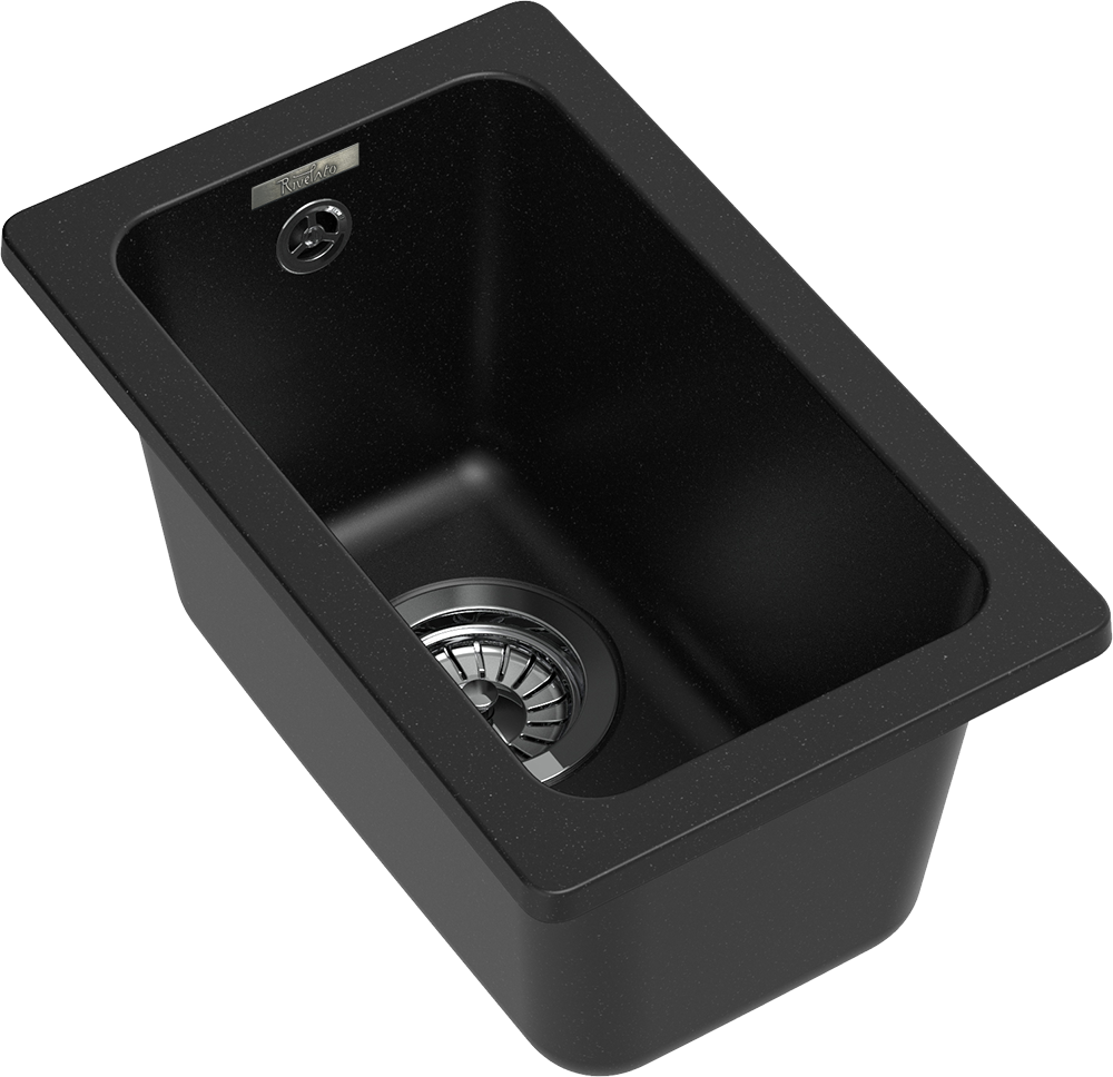 RIVELATO Мойка BERKANA 25 подст.монтаж 1-чаш 305*455 nero арт.