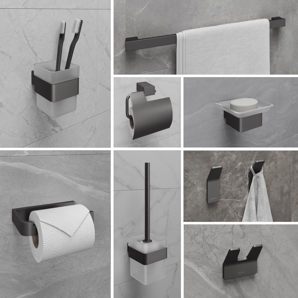 Мыльница SMOOTH LINE с держателем, графит