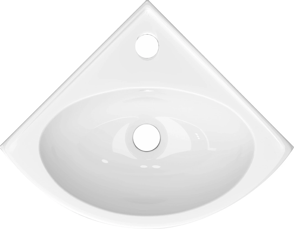 Раковина КЕРАМИН ЛАГО 45 УГЛОВОЙ белый глянец CDB00023611 (4810531138464)