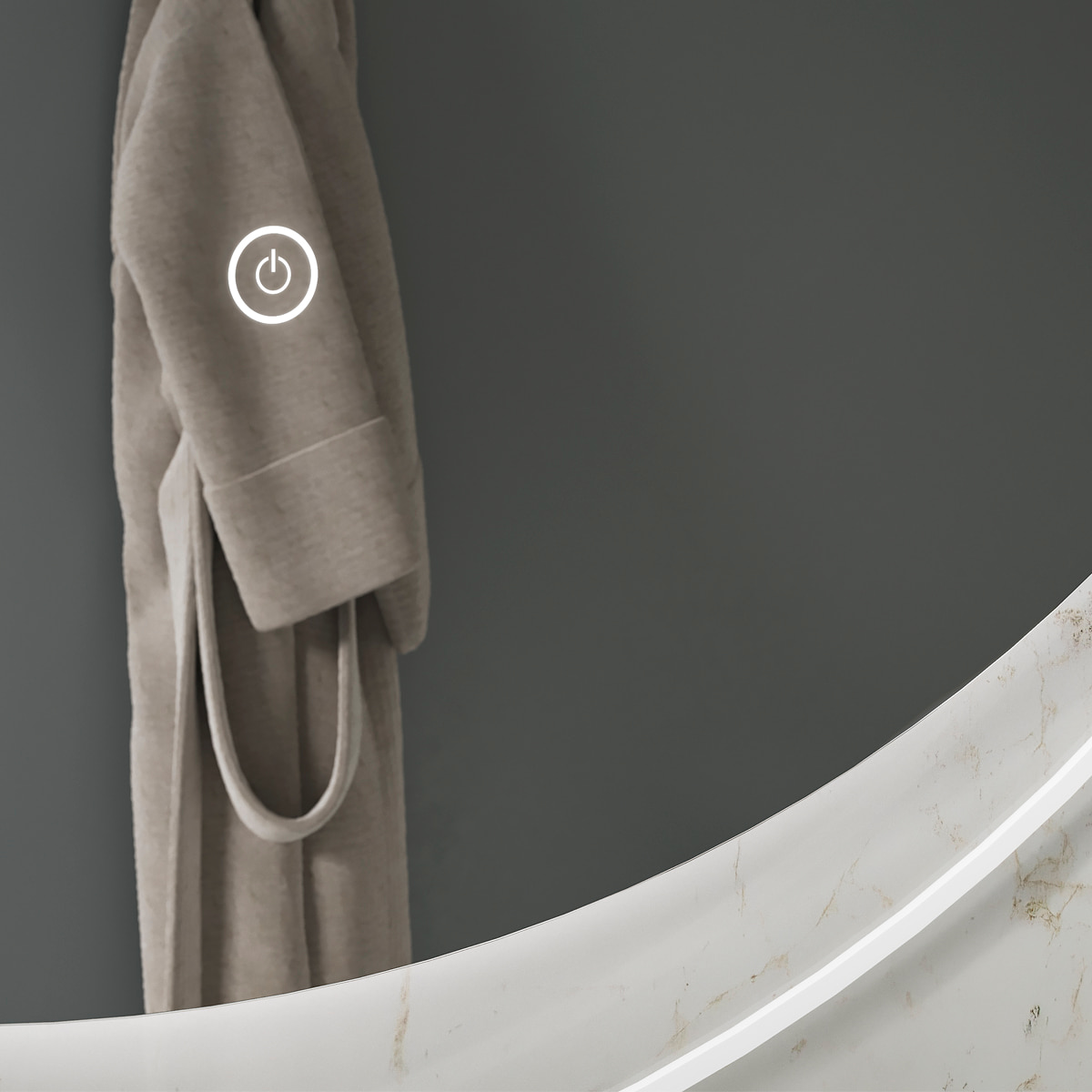 Зеркало EQUIL Elegante D80 с подсветкой мэйджик