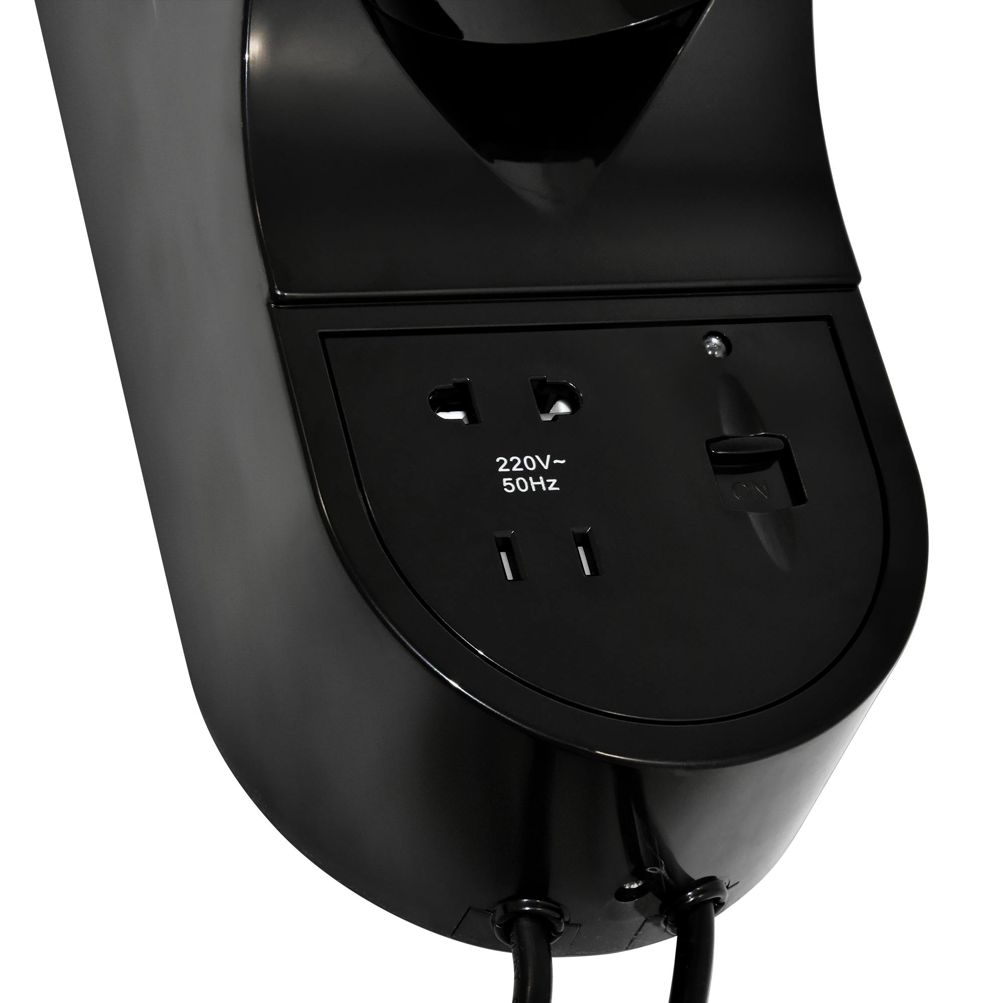 Фен для волос настенный PUFF-1600ВlB черный, с розеткой, 1,6 кВт (0405.013)