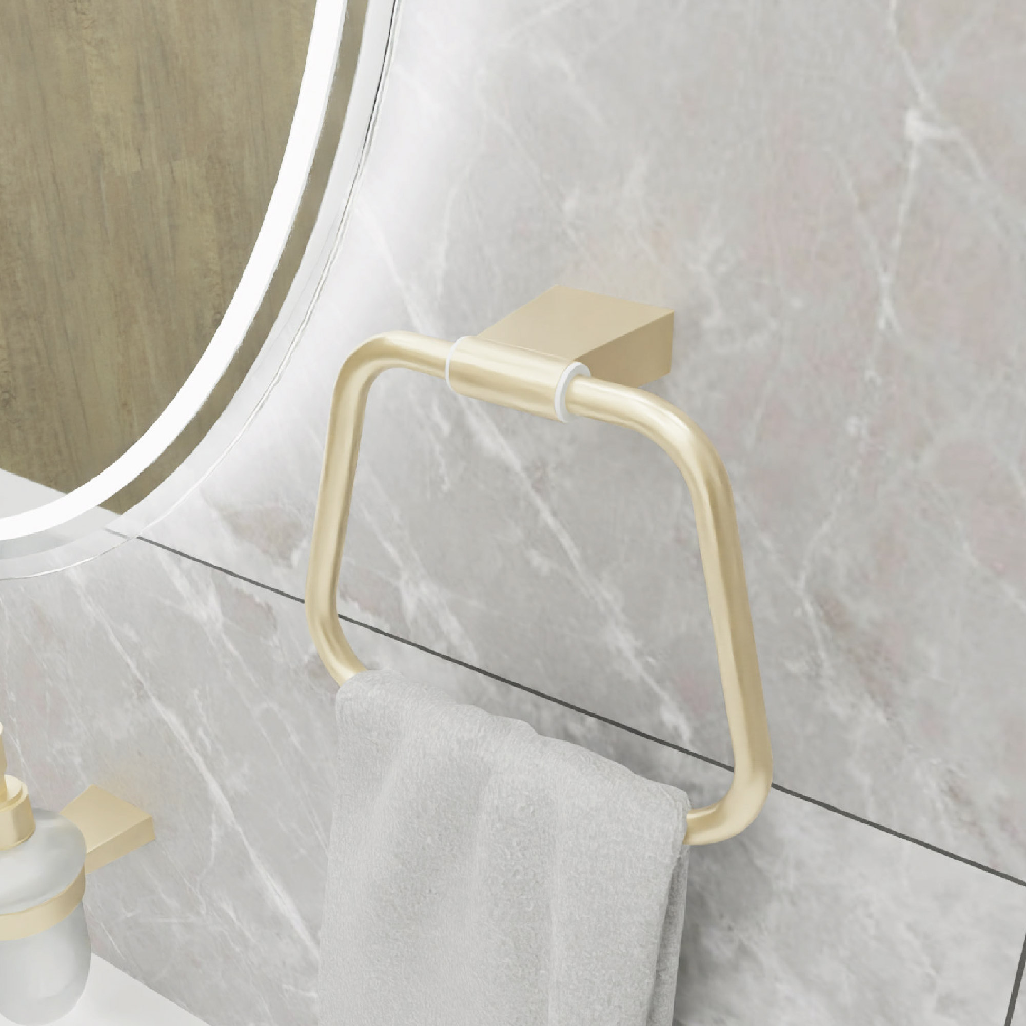 Полотенцедержатель кольцо FIXSEN Trend Gold  FX-99011)