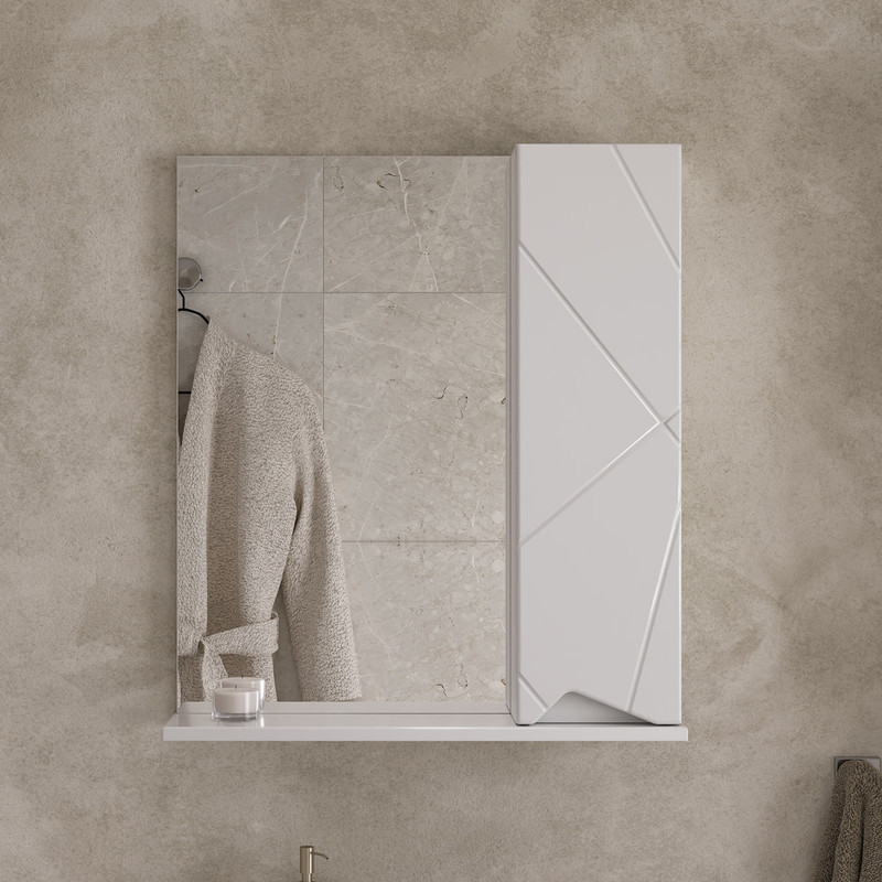 Зеркало-шкаф Pronto 60 правый, белый, VOLNA