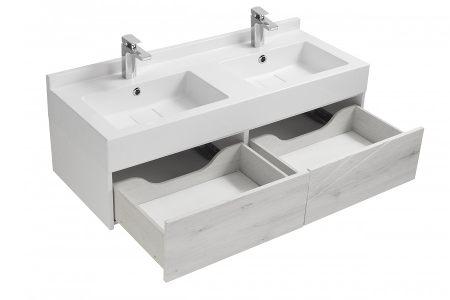 Тумба САКУРА 120, ольха наварра, бел. гл. (под раковину САКУРА 120)