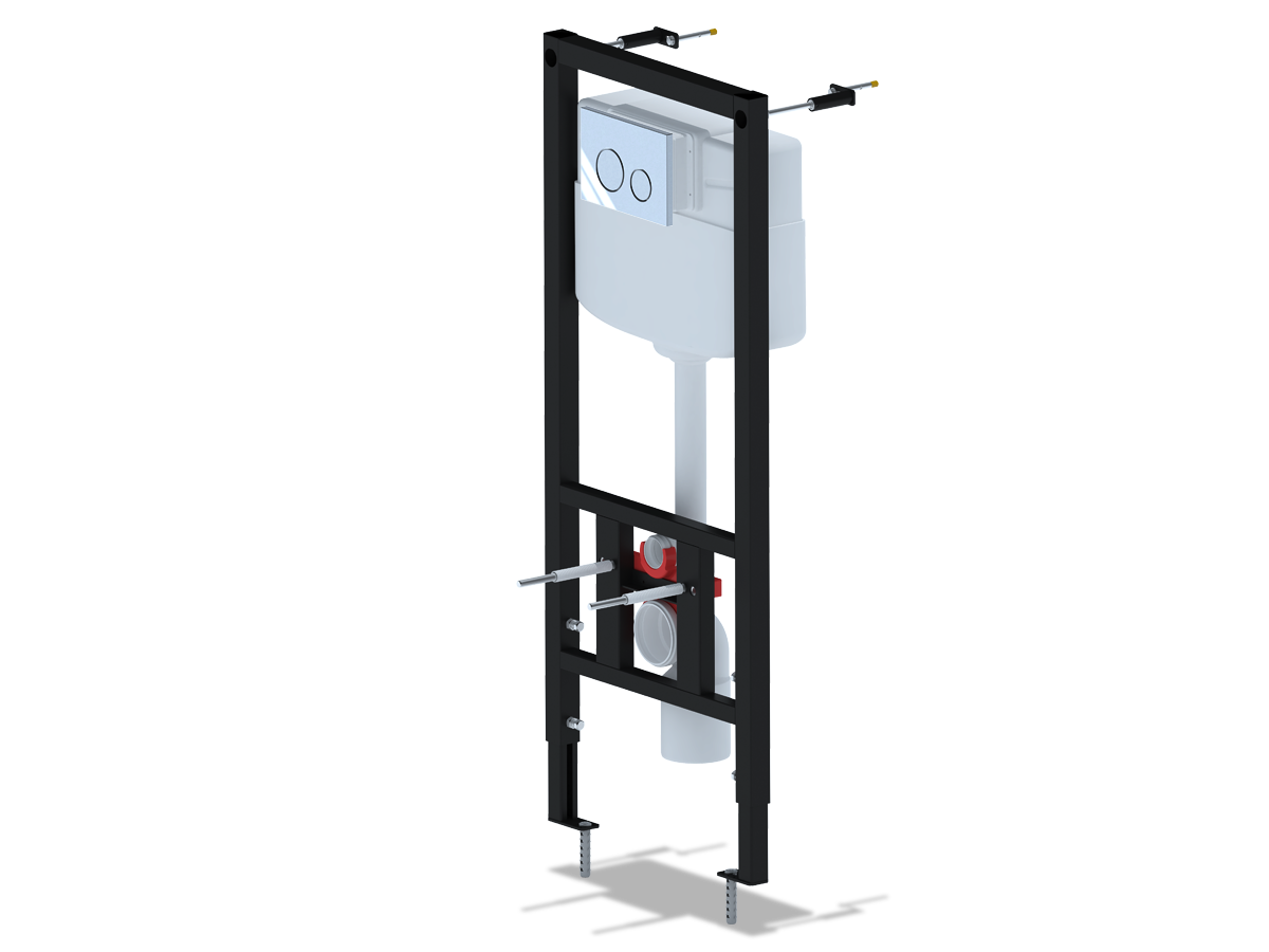 Инсталляция для унитаза 50 см АНИ Пласт WCP1131 1350х522х225 мм с круглой клавишей хром