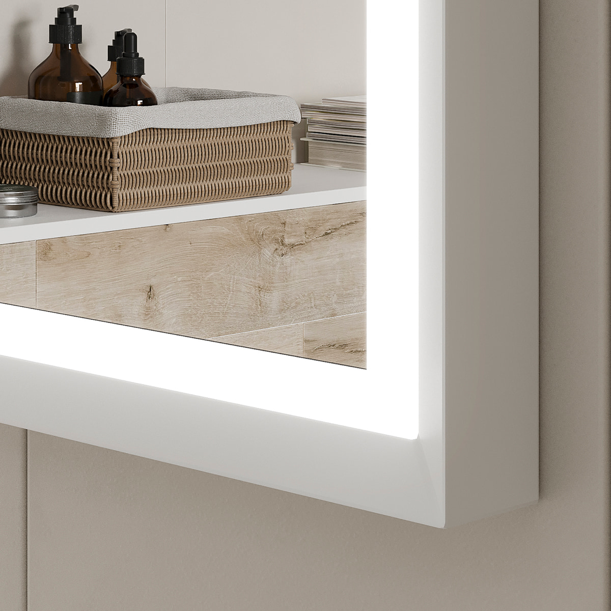 Зеркало EQUIL Lago LED 80 белый