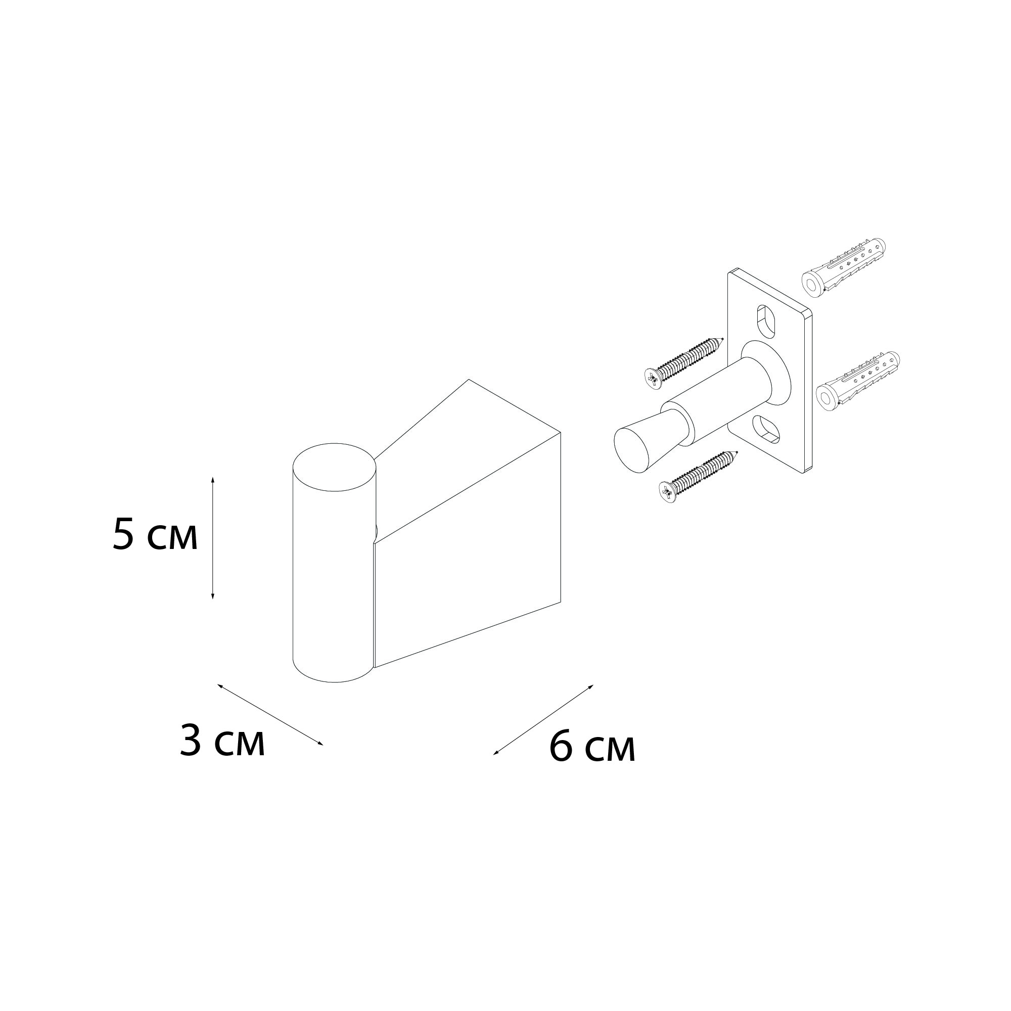 Крючок одинарный  FIXSEN Trend Graphite (FX-98005)