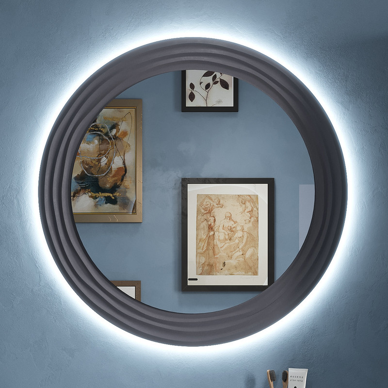 Зеркало EQUIL Mirage LED 80 графит софт