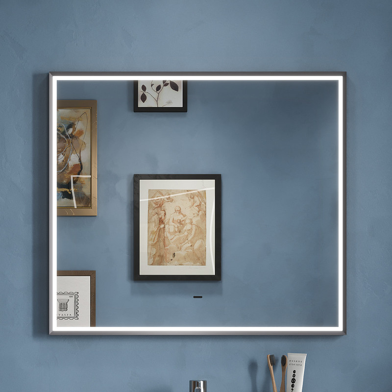 Зеркало EQUIL Mirage LED 80 серый муар