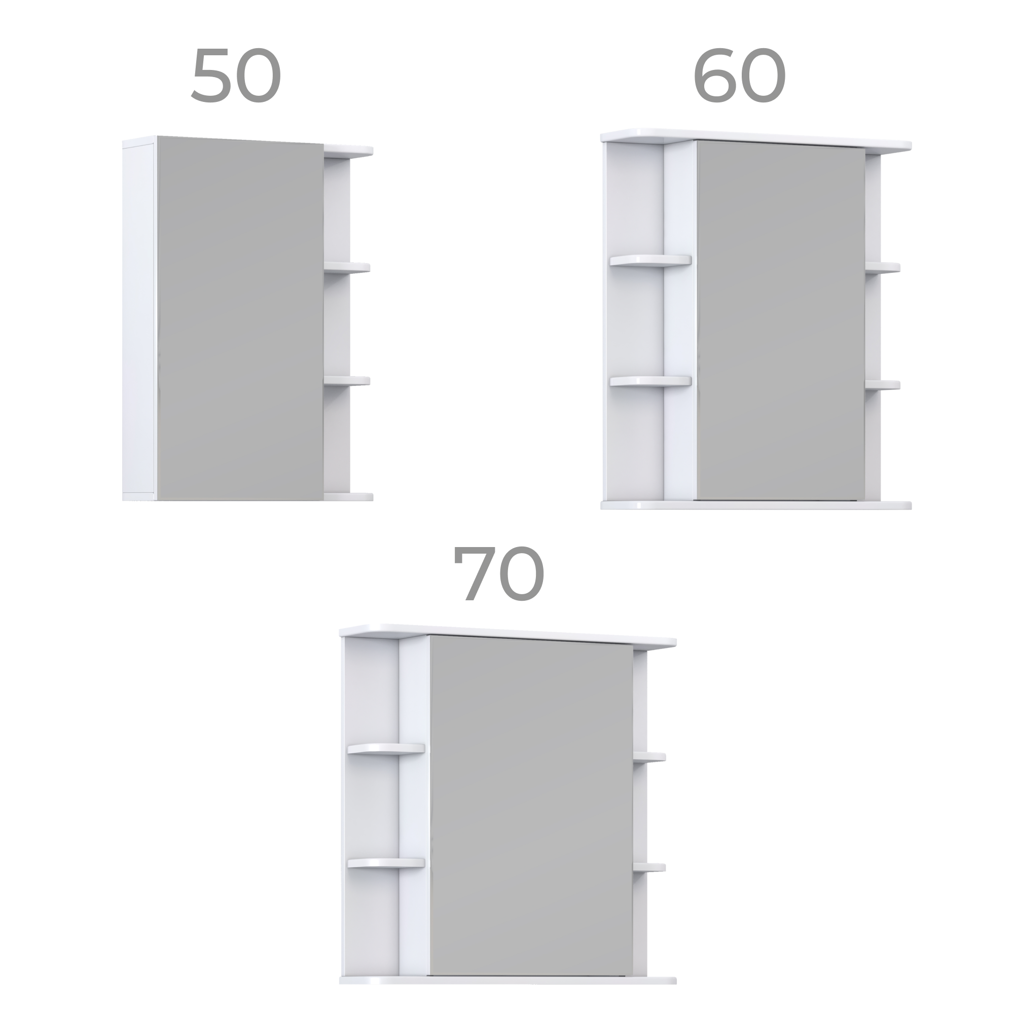 Зеркальный шкаф VIGO Nova 50 подвесной белый (zsh.NOV.50)