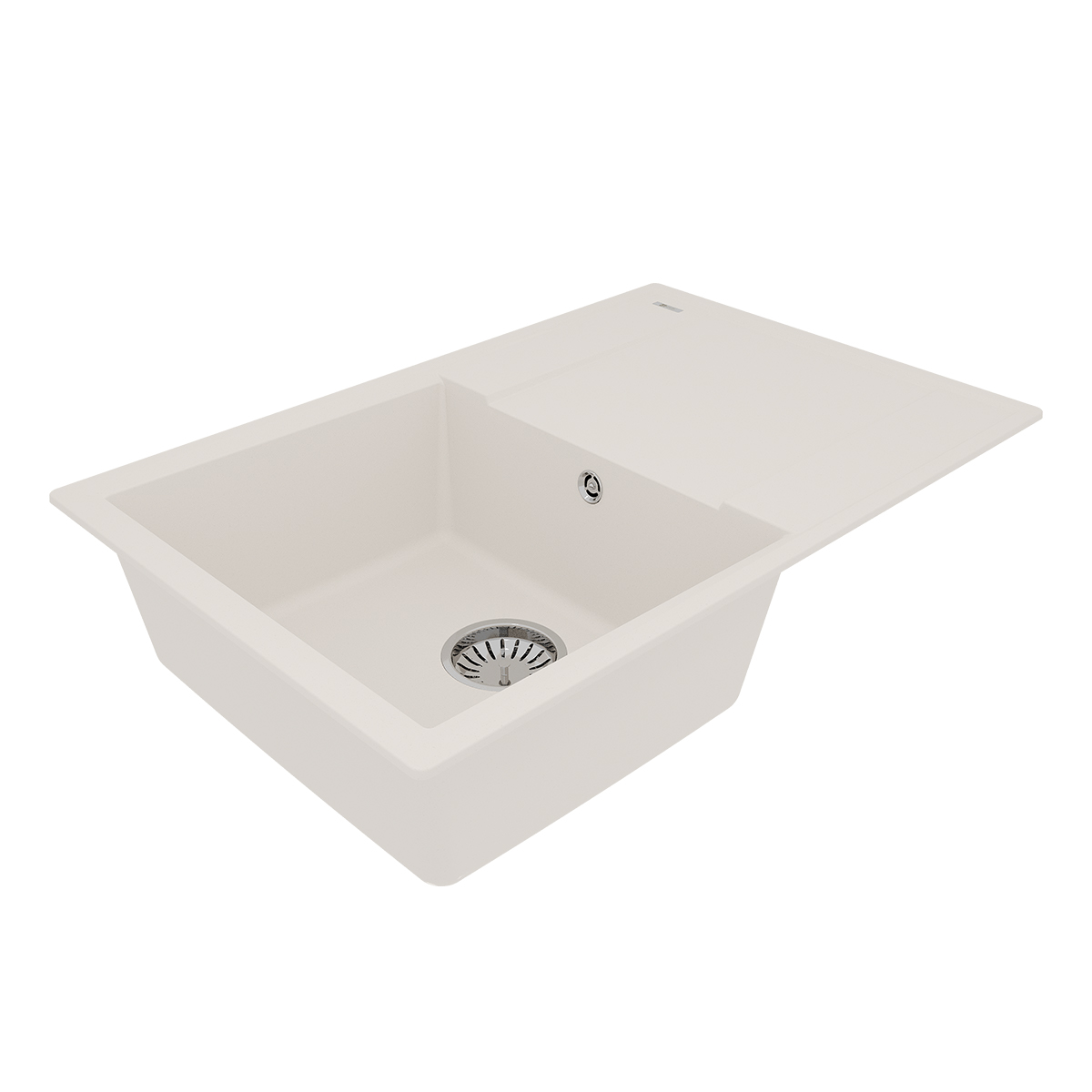 Кухонная мойка Lemark IMANDRA 760 врезная прямоугольная с крылом из кварцгранита, Жасмин 
