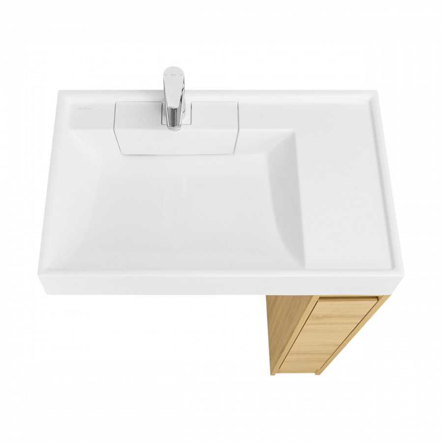 Тумба без фасада ЛОНДРИ 20 (под раковину РЕЙН 80), под с/маш., дуб сантана